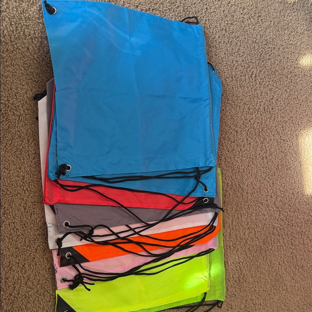 Multiple Color Drawstring Backpacks